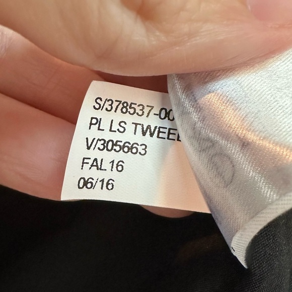 Banana Republic Grey Black Tweed Wool Snap Front Blazer Jacket Size XL - Picture 15 of 16